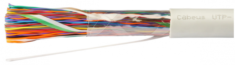 Многопарный кабель Витая пара категории 3 для внутренней проводки CABEUS UTP-50P-CAT.3-IN
