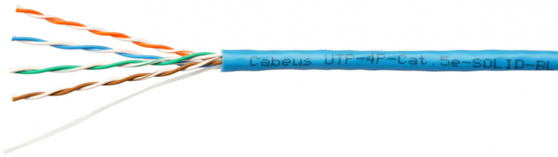 Витая пара Cabeus UTP-4P-Cat.5e-SOLID-BL