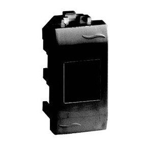 Телефонная розетка RJ-11 (разъем AMP), черная, 1мод.